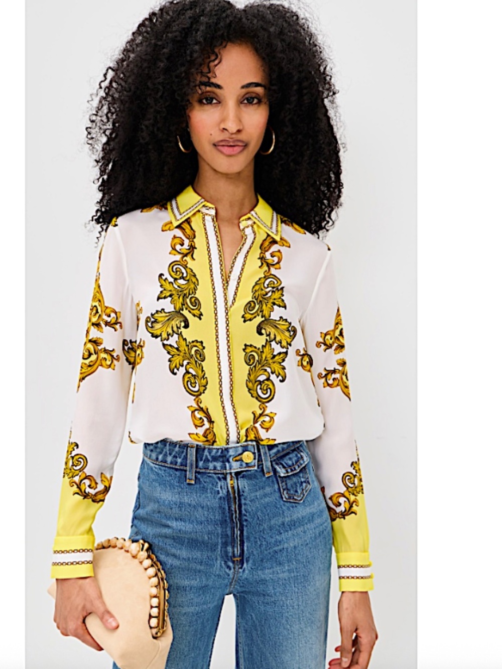 ALICE + OLIVIA Willa Placket Top